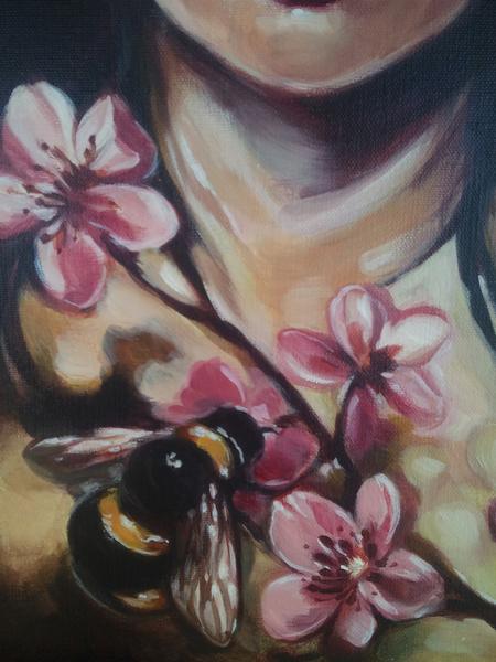 Muriel Zao - Bee with Flowers close up